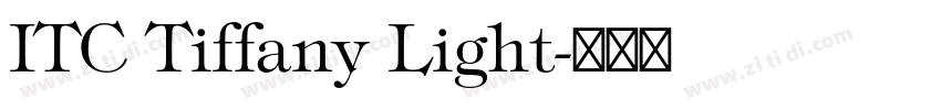ITC Tiffany Light字体转换
